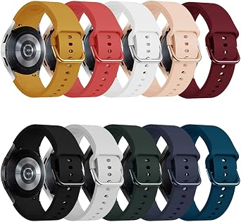 Senter Watch Bands for Samsung Galaxy Watch 4 and Galaxy Watch 4 Classic Bands,Soft Silicone Sport Replacement Band for Samsung Galaxy Watch 4/Classic Smart Watch