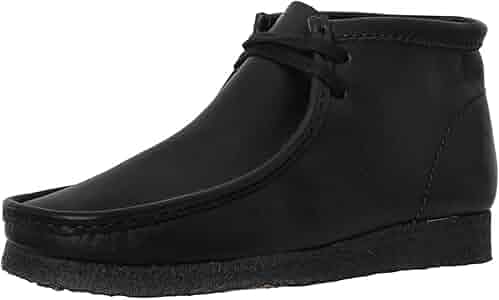 靴 CLARKS Wallabee Black Leather Clarks Wallabee Original Black Smooth Leather Limited