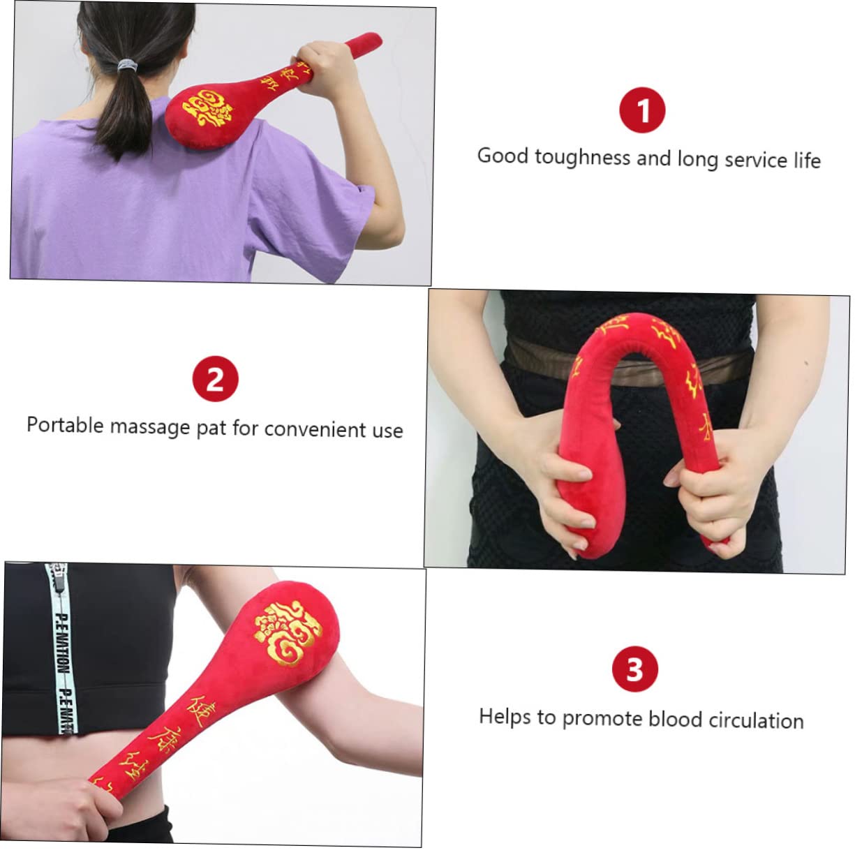 5pezzi Massaggiatore Portatile Martello Per Muscolare Stick Per Acupunturale Per Hips e Schiena Promuove e La Fatica