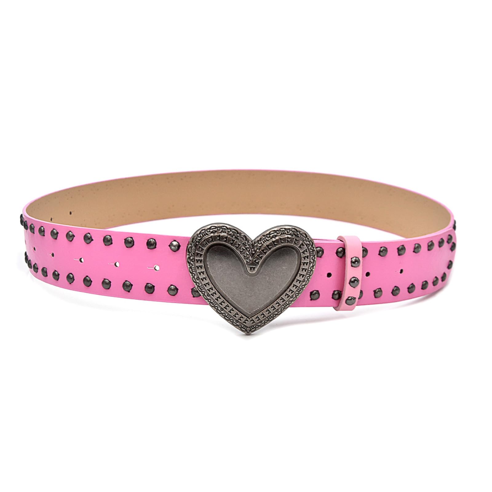 MICFENY Riveted Waist Belt for Women Stylish Wide Punk PU Leather Waistband Waist Sash for Jeans Outfits