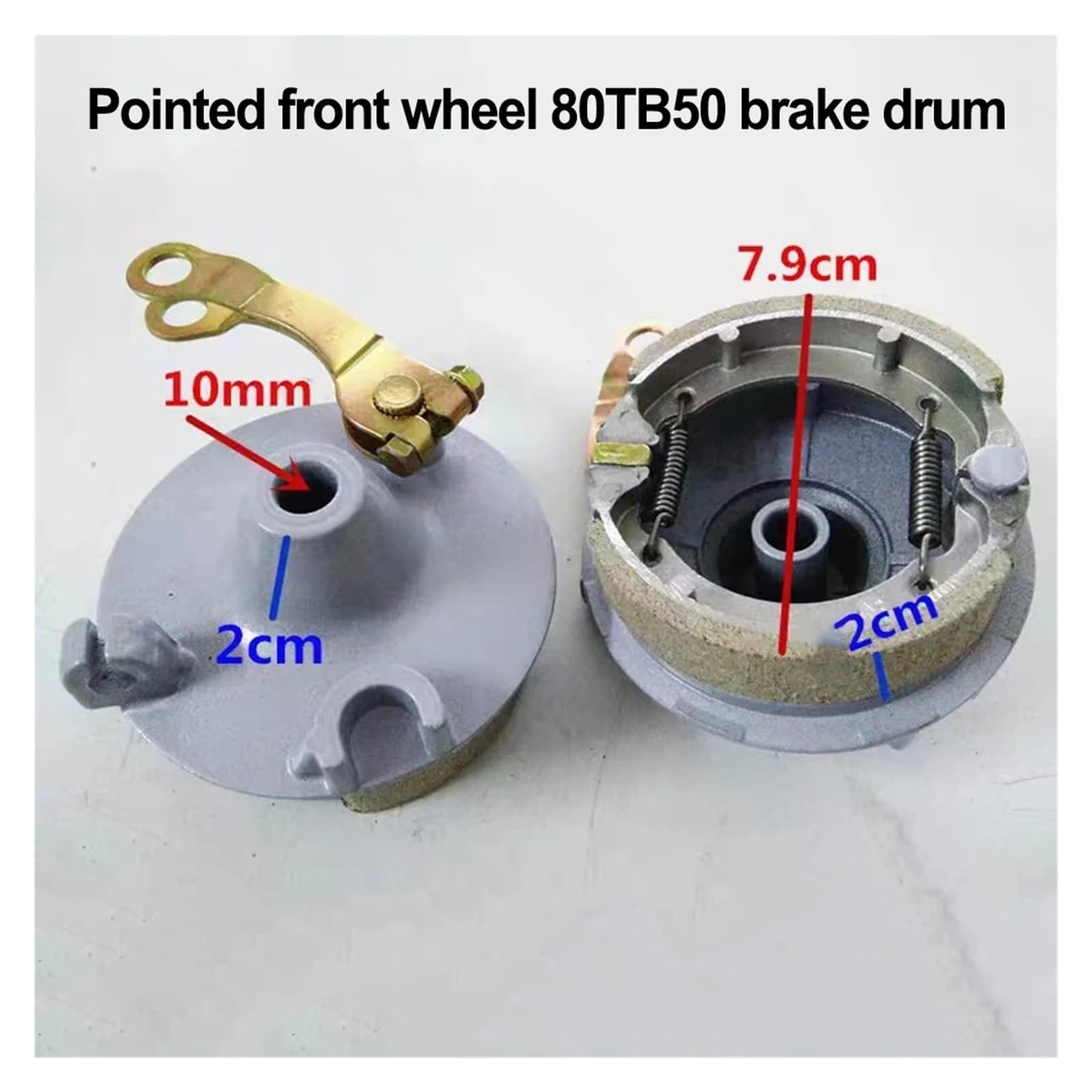 Einfach zu bedienende Bremsbeläge Bremsbeläge Ebike Aluminiumlegierung Bremsbeläge Vordere Trommelbremse Gute Kompatibilität mit Kappe