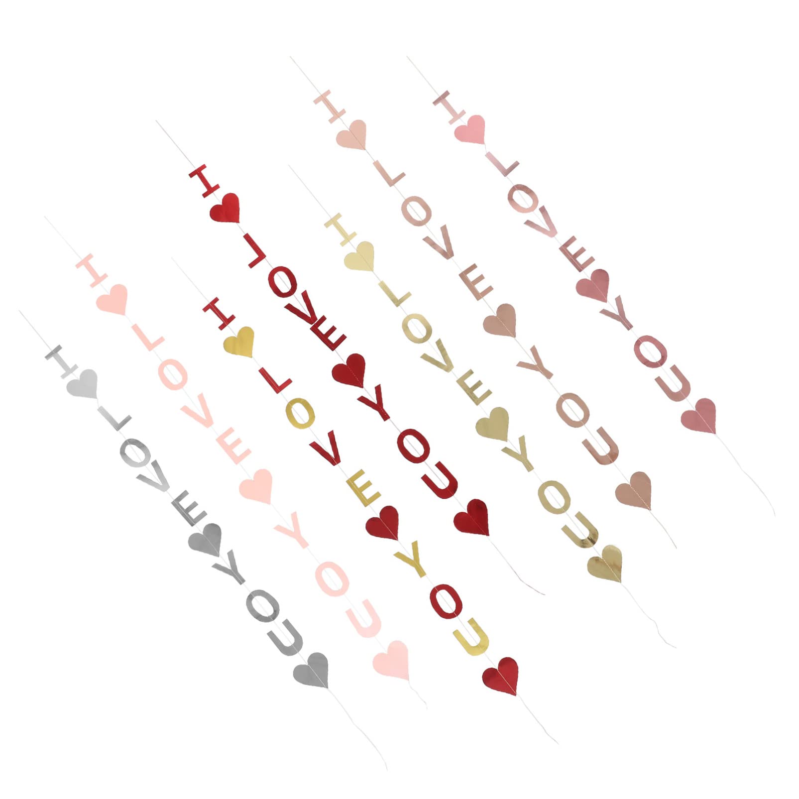 ifundom 35pièces Guirlande Cœur Décorations i Love You Pour Mariage Et Saint-valentin Accessoires De Fête