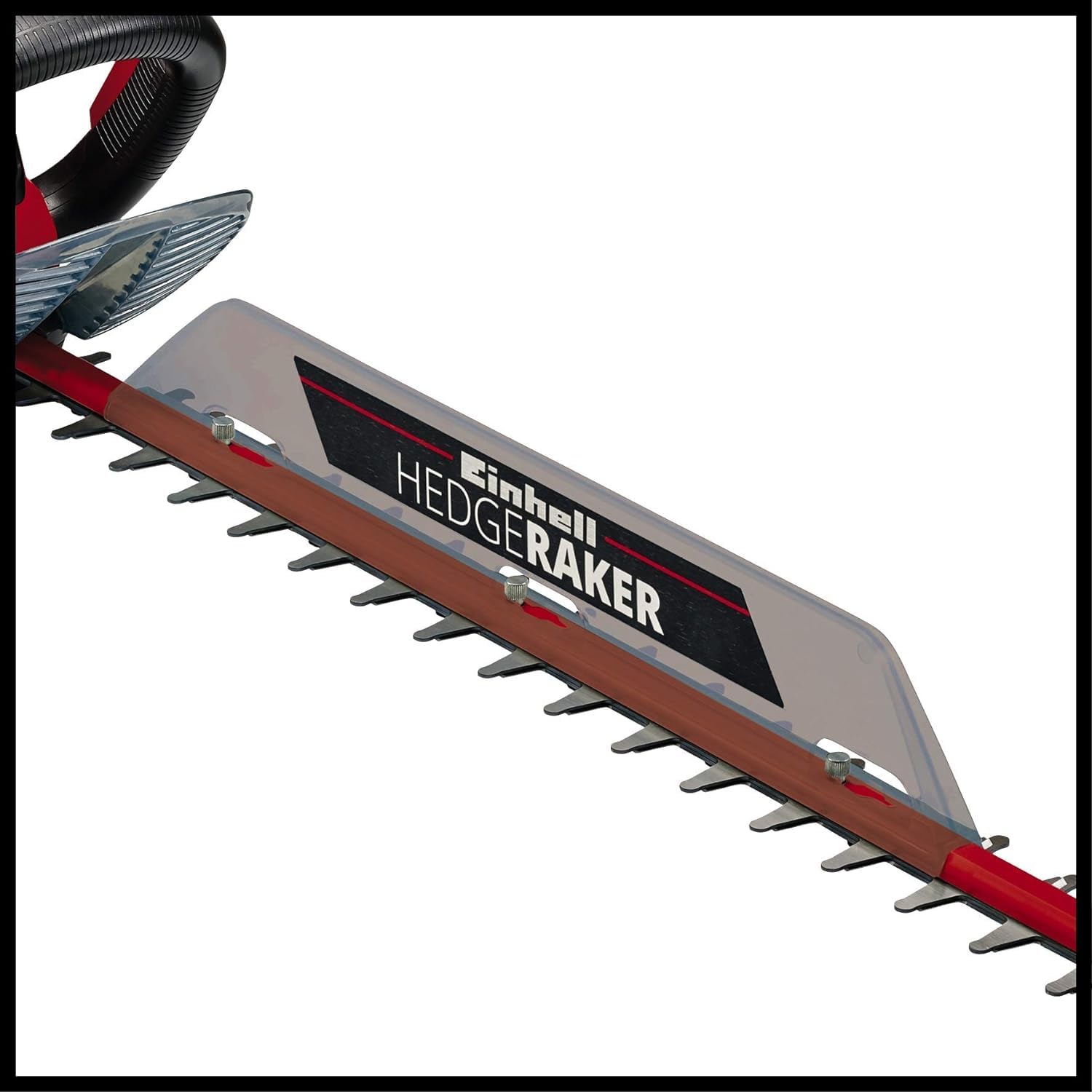 Einhell Cortasetos eléctrico GE-Eh 7067 (700 W, 670 mm de Longitud de Corte, 30 mm de Distancia Entre Dientes, recogedor de Recortes, Descarga de Cables)