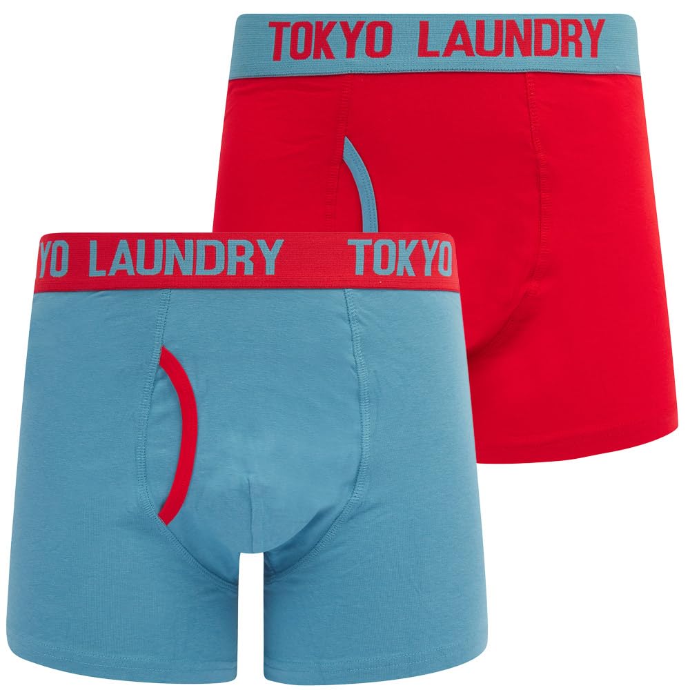 Tokyo Laundry Men's 2 Pack Gift Box Stretch Cotton Boxer Shorts Set