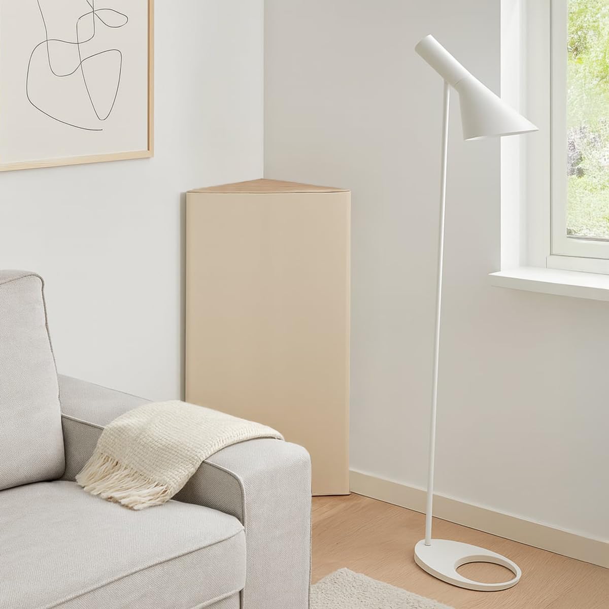 Premium Dreieck Bassfalle - 100cm Höhe - Bassabsorber Basstrap - 80kg/m³ Akustikwolle (Graphit (Lederoptik) + Deckel natur, 50cm)