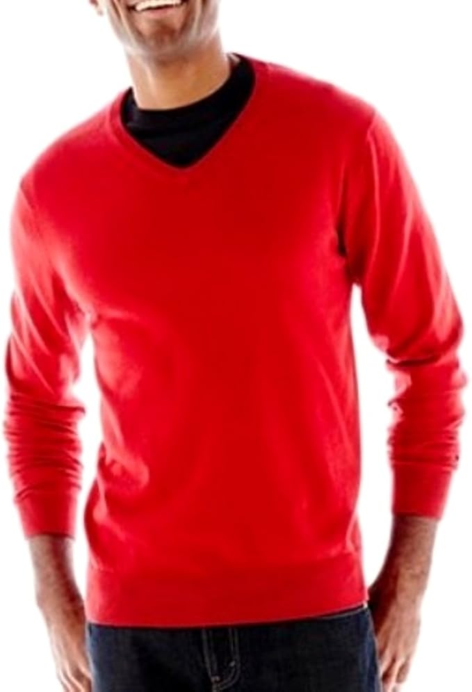 St john's bay v neck sweater mens Clearance