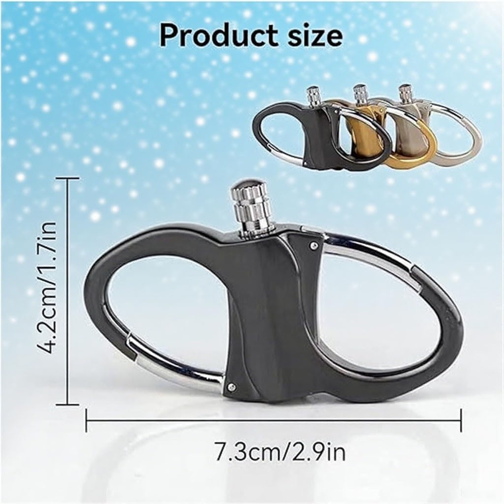 Metal Keychain Lighter, Permanent Match Kerosene Lighter, Outdoor Portable, Suitable for Outdoor Camping Gift(2pack Gold)