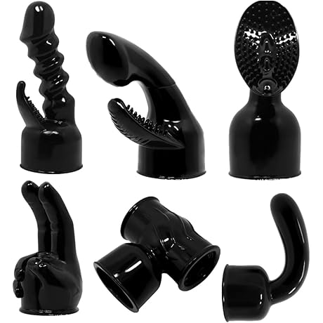 6-Piece Hitachi Magic Wand Massage Stick Headgear Assortment: Unbeatable Pleasure