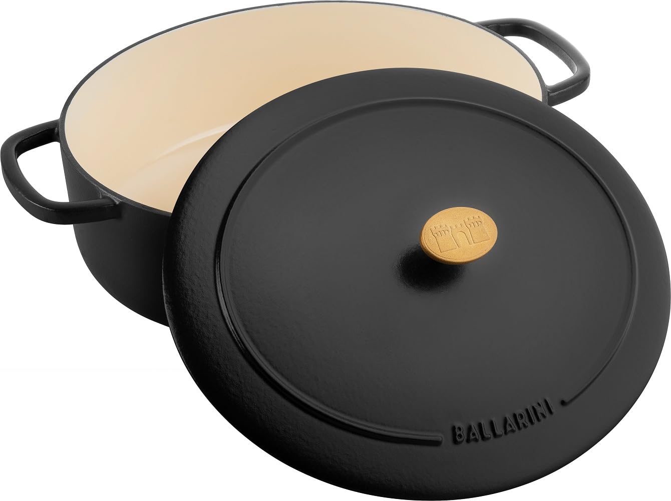 Ballarini Bellamonte Cocotte 31 cm, Ovale, Noir, Fonte