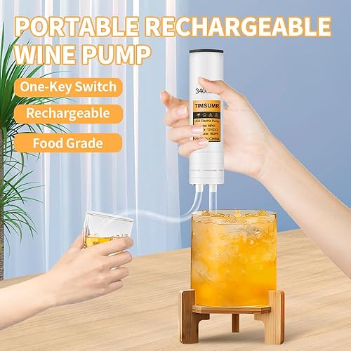 Miniatura 2 de Bomba autocebante de sifón automático eléctrico portátil de grado alimenticio para cerveza casera, vino, bebidas y kombucha, kit de bomba de