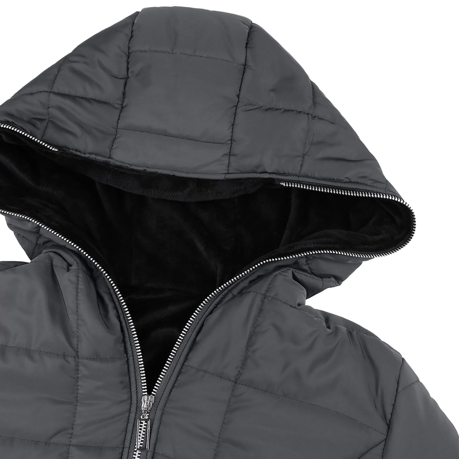 Genérico Chaqueta para Mujer Invierno,Ropa Invierno Cremallera con Bolsillo abrigo acolchado plegable ligera de color sólido bolsillos Entretiempo casual cálido Cazadora Manga Larga