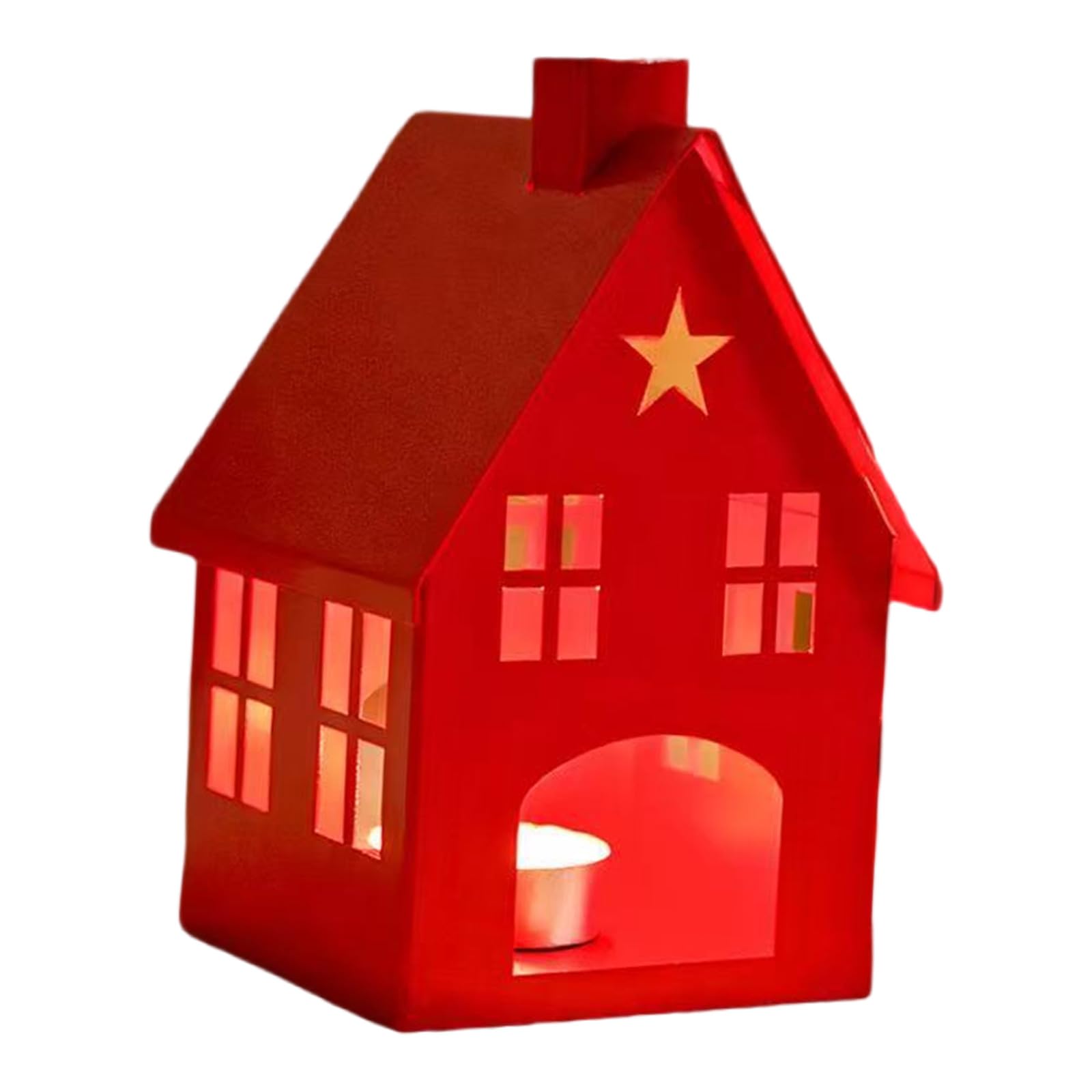 Tealight Votive Holders Metal Minis Decorative Candleholders House Holders Table Ornament for Home Decors Metal House Holiday Tealight Candlesticks for Christmas Decor