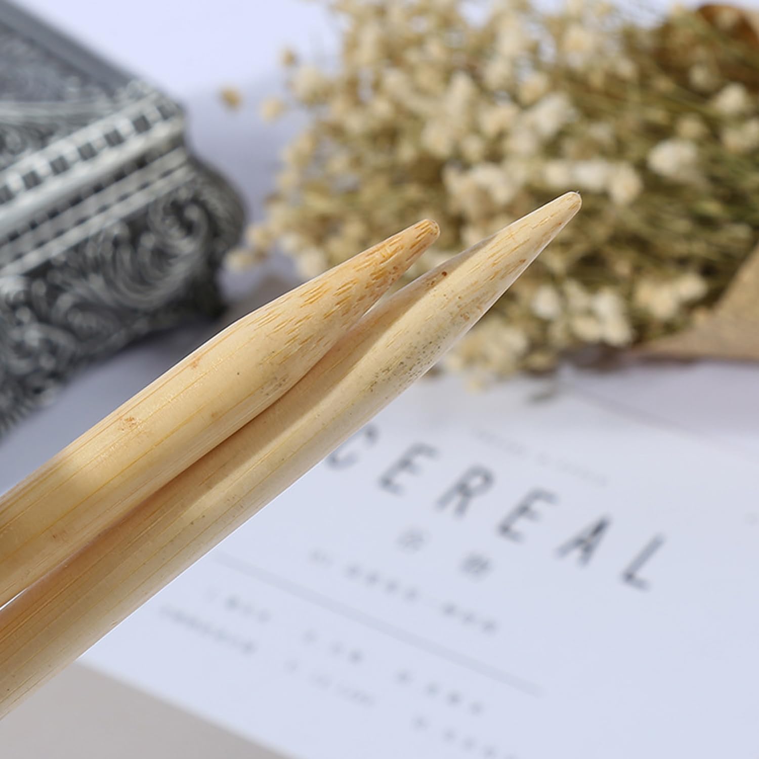 Circular Knitting Needles Bamboo Set 60 cm, 9 Sizes Double Pointed Knitting Needles - Image 3