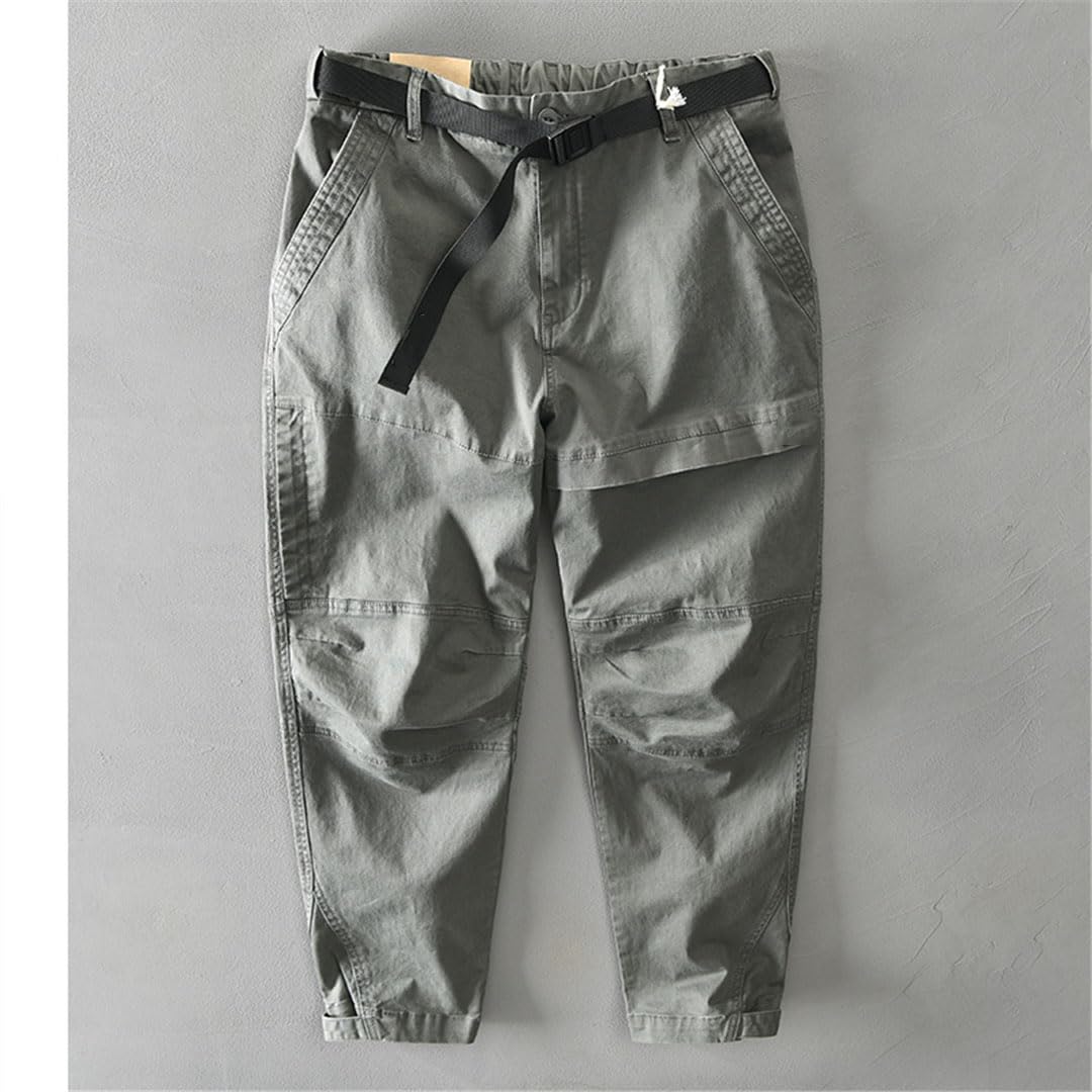 Vogrtcc Pantaloni da Lavoro da Tasca per Pantaloni Casual Larghi in Cotone da Uomo