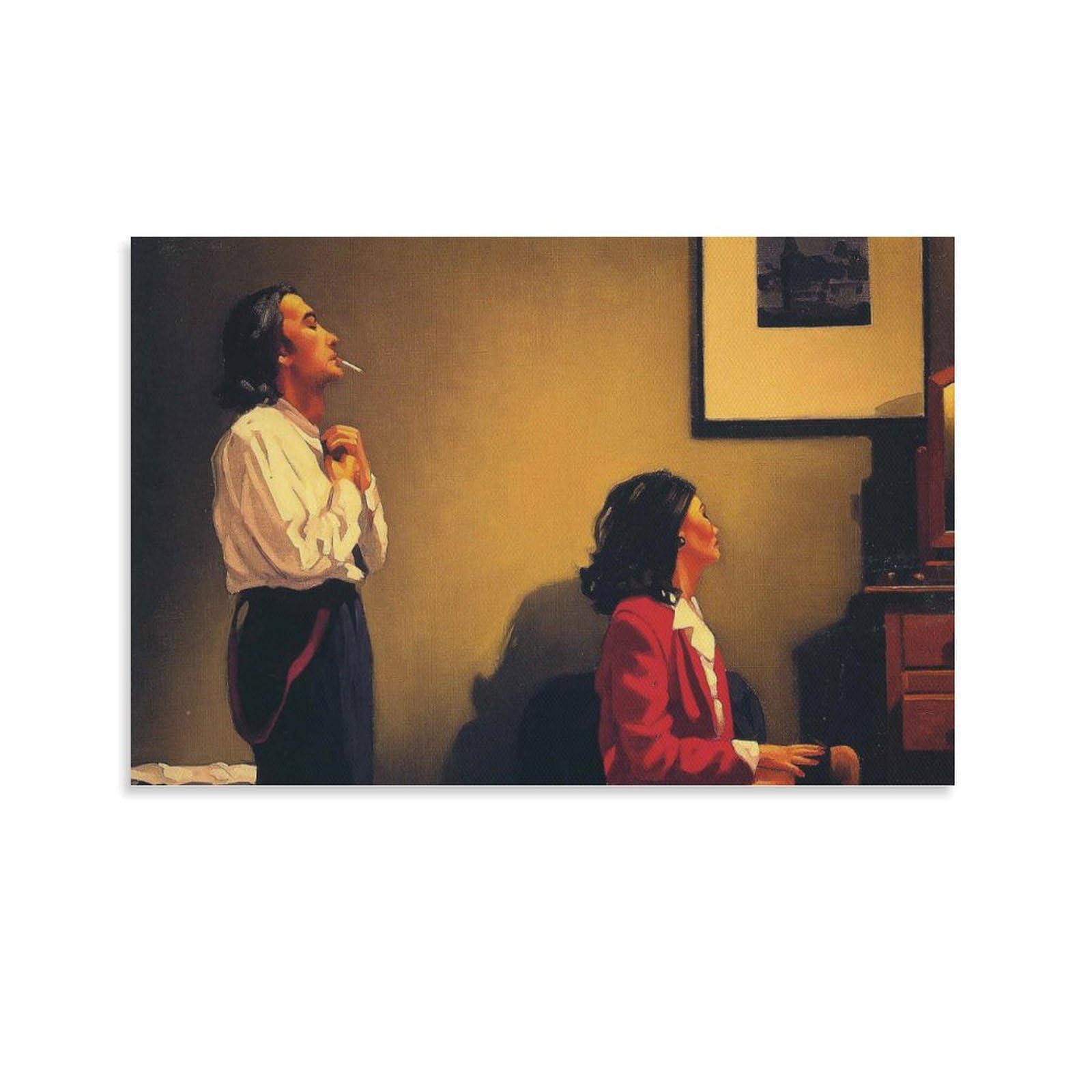 Cold Cold Hearts by jack_vettriano Wall Art Prints Poster Poster Cool Artworks Painting Wall Art Canvas Prints Hanging Picture Posters 24x36inch(60x90cm) — image 1