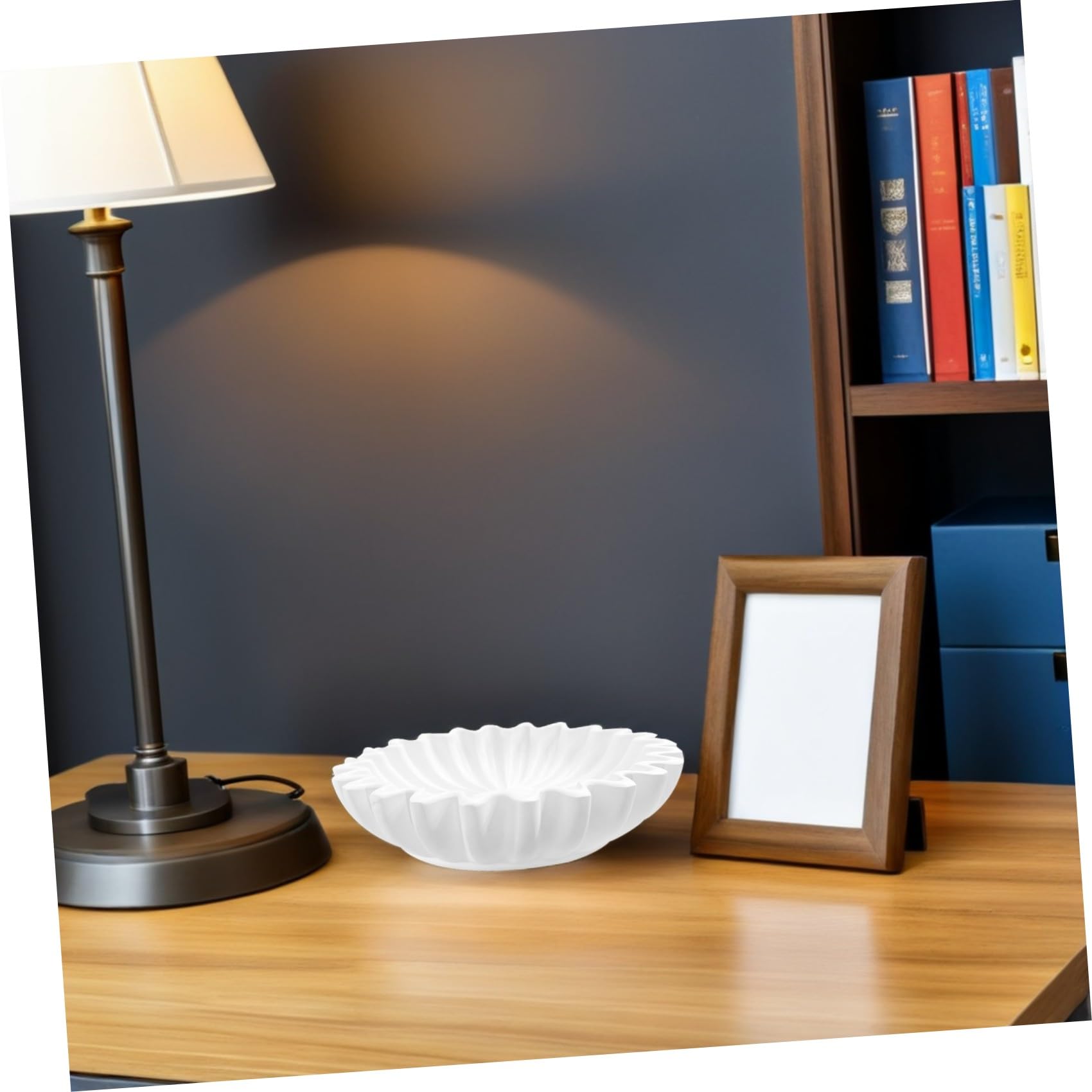 Abaodam Ciotola Decorativa in Resina Bianca Multiuso per Gioielli e Piccoli Oggetti Forma Delicata per Decorazione da Scrivania e Ingresso Stili multipli