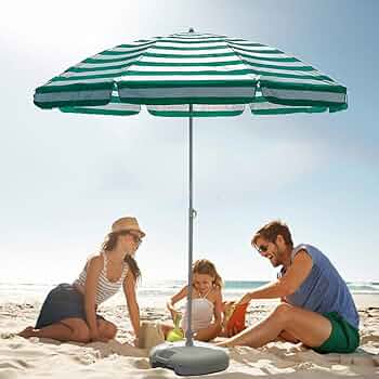 Amazon.co.jp: パラソル 2m / 2,2m / 2,5m ビーチ庭の傘 ストライプ