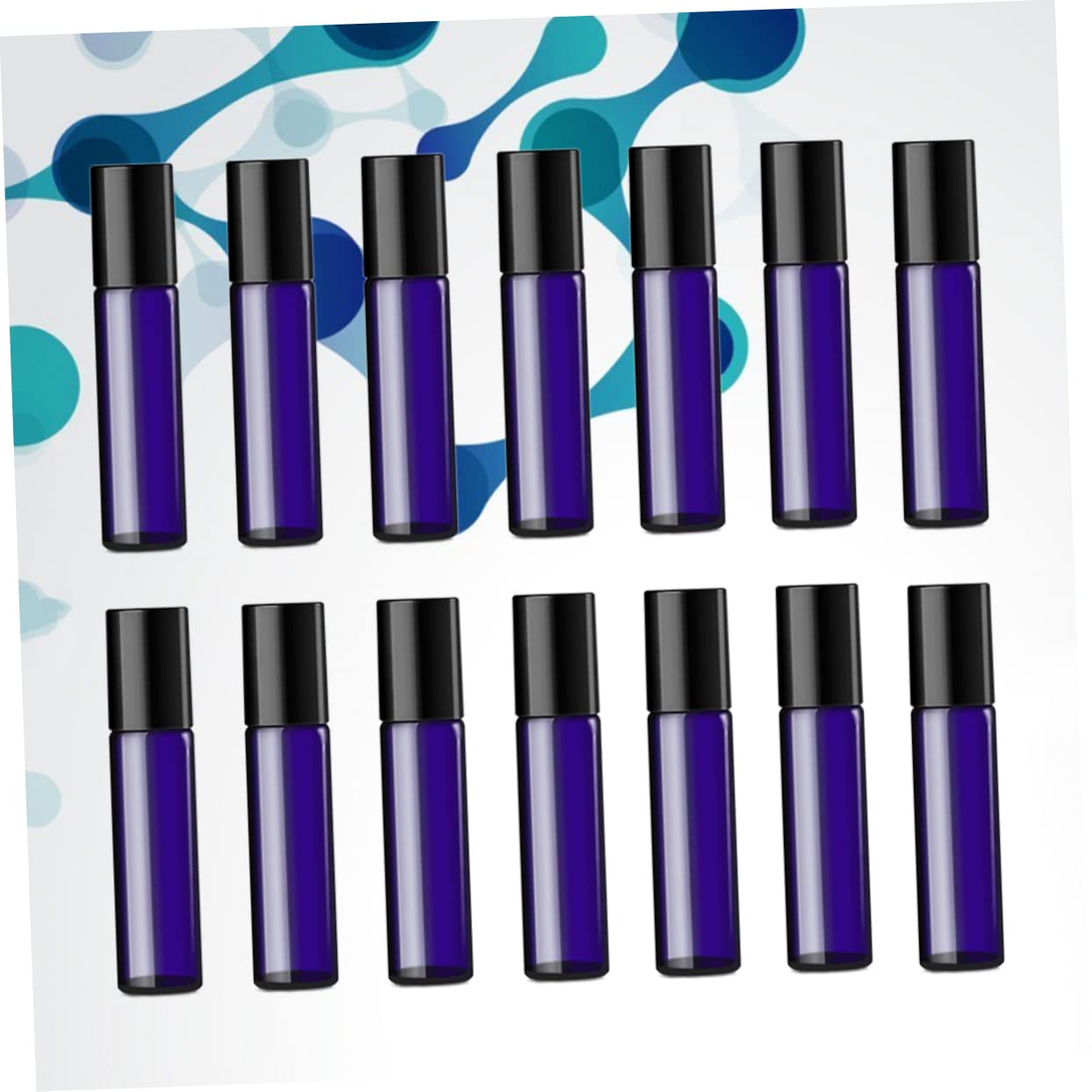 CALLARON Set 24 Pezzi Flaconi a Rullo in Vetro Blu 5ml Ricaricabili