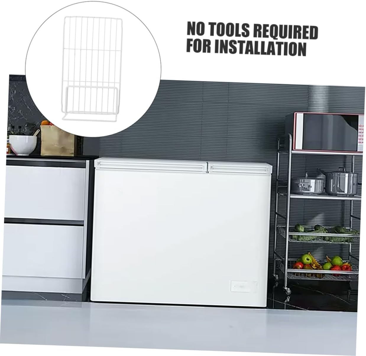 2pcs Adjustable Freezer Separator Dividers for Organized Storage Ventilated Mesh Design for Refrigerators and Rvs Food Freshness Retention Height