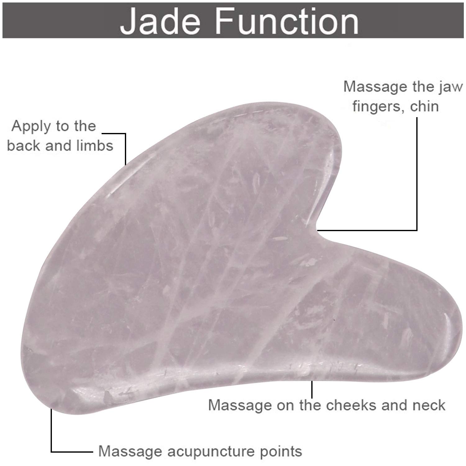 ORILEY OR-GSB-HZ-7-1 Gua Sha Scraping Massage Tool for Facial Glow, Blood Circulation, Natural Jade Stone Removes Toxins, Prevents Wrinkles, Boost Radiance of Complexion (1 Pc, Light Pink) 1