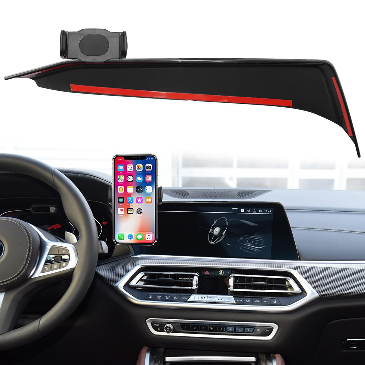Soporte de teléfono móvil para Coche,Soporte de teléfono móvil Ajustable Giratorio 360°,para BMW X5 X6 X7 G05 G06 G07 2019-2023