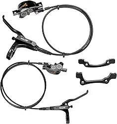 Freio a disco hidráulico de 4 pistões para bicicleta caliper dianteiro e traseiro freios estrada mountain bike