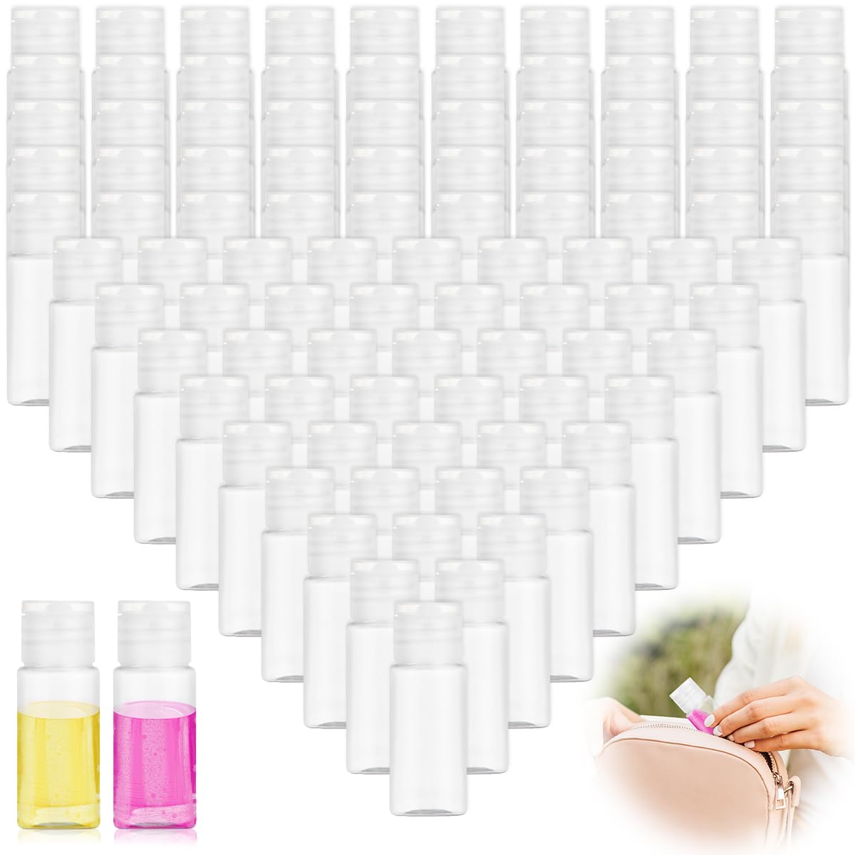 Leere Reiseflaschen-Set – 3 Stück, Erdbeerförmig Mit Silikonhülle & Schlüsselanhänger, Nachfüllbar Für Kosmetik