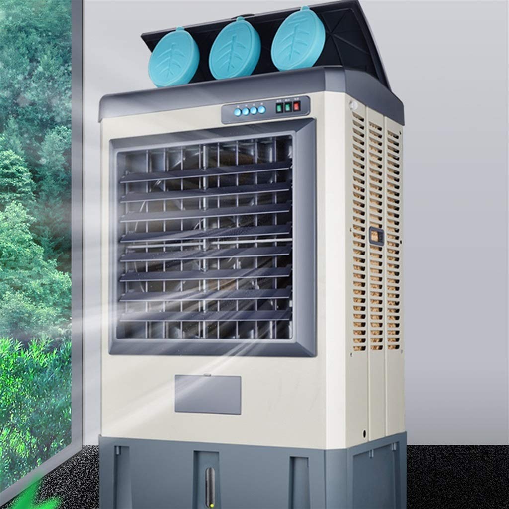 Ventilador industrial de aire acondicionado refrigerado por agua, enfriador de aire de torre grande para taller comercial, garaje, ventilador de refrigeración evaporativo de cuerpo de metal resistente