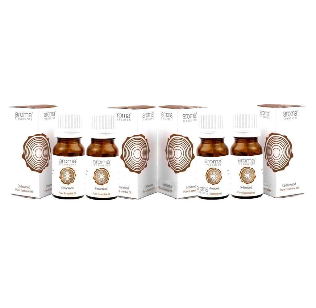 Aroma Treasures Cedar Wood Essential Oil, 10 ml (Pack of 4)