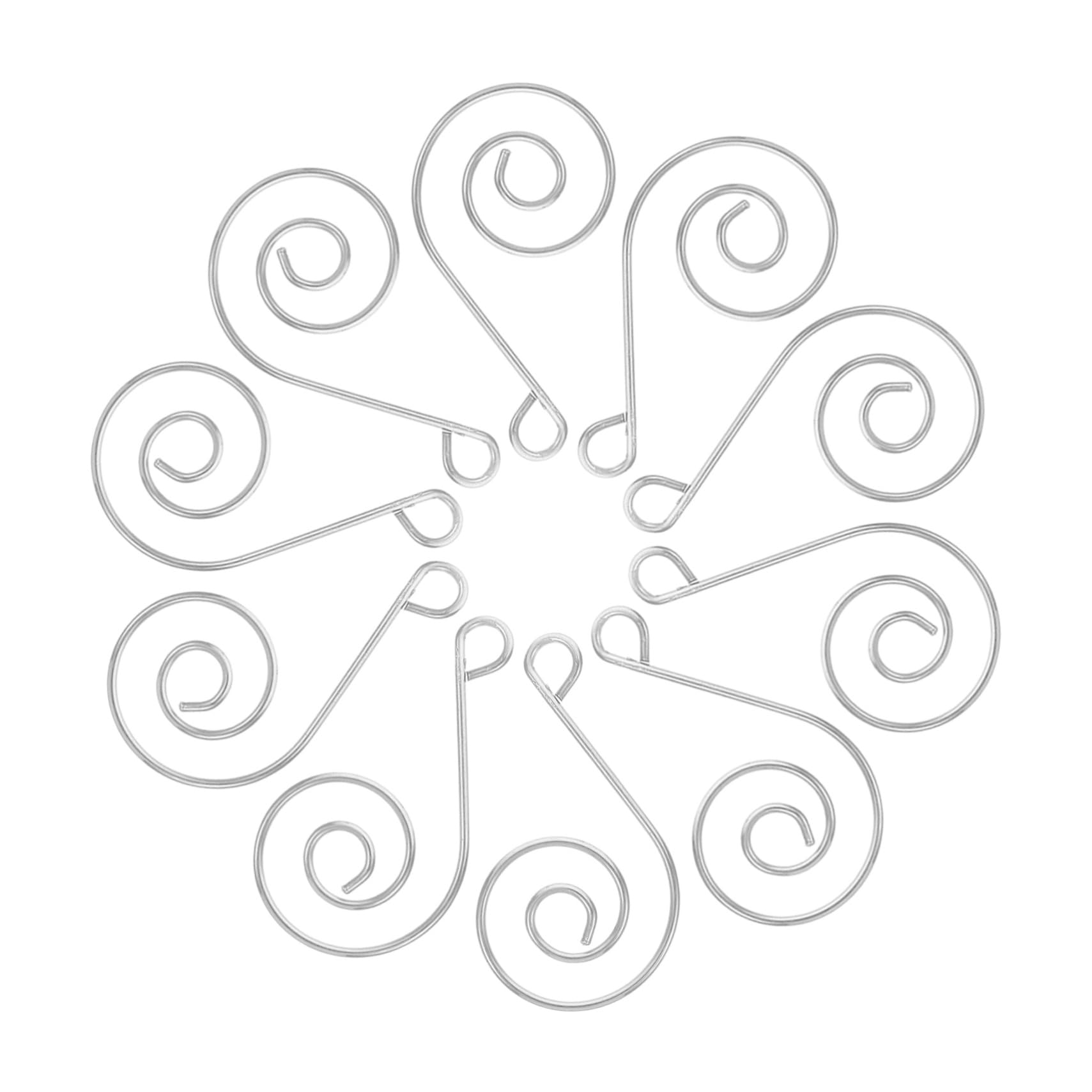 SOLUSTRE 50pcs Stainless Steel S-Shaped Christmas Tree Ornament Hooks Decorative Hangers for Ornaments Chandeliers Pendants Decorative Hooks