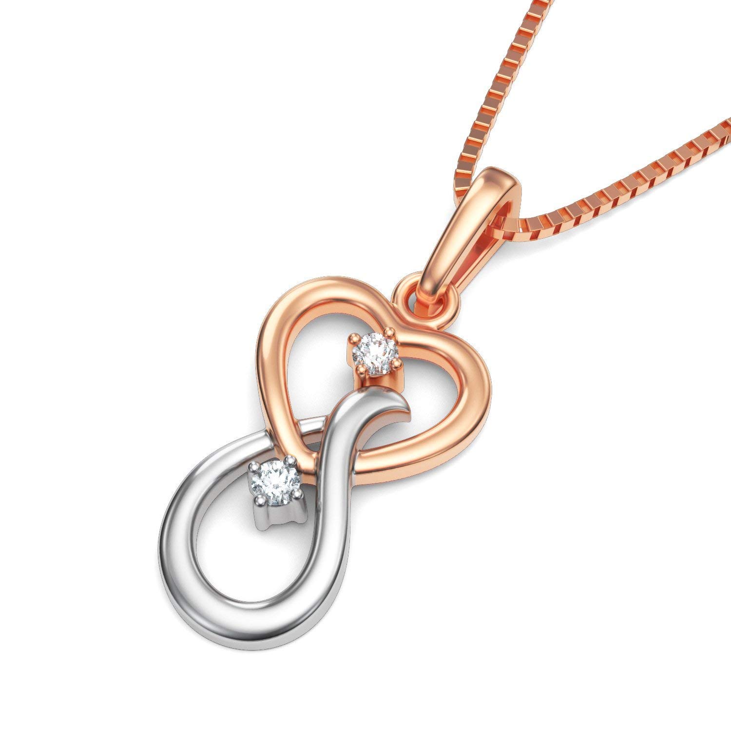 joyalukkas 18KT Rose Gold and Diamond Pendant for Girls-picture-24