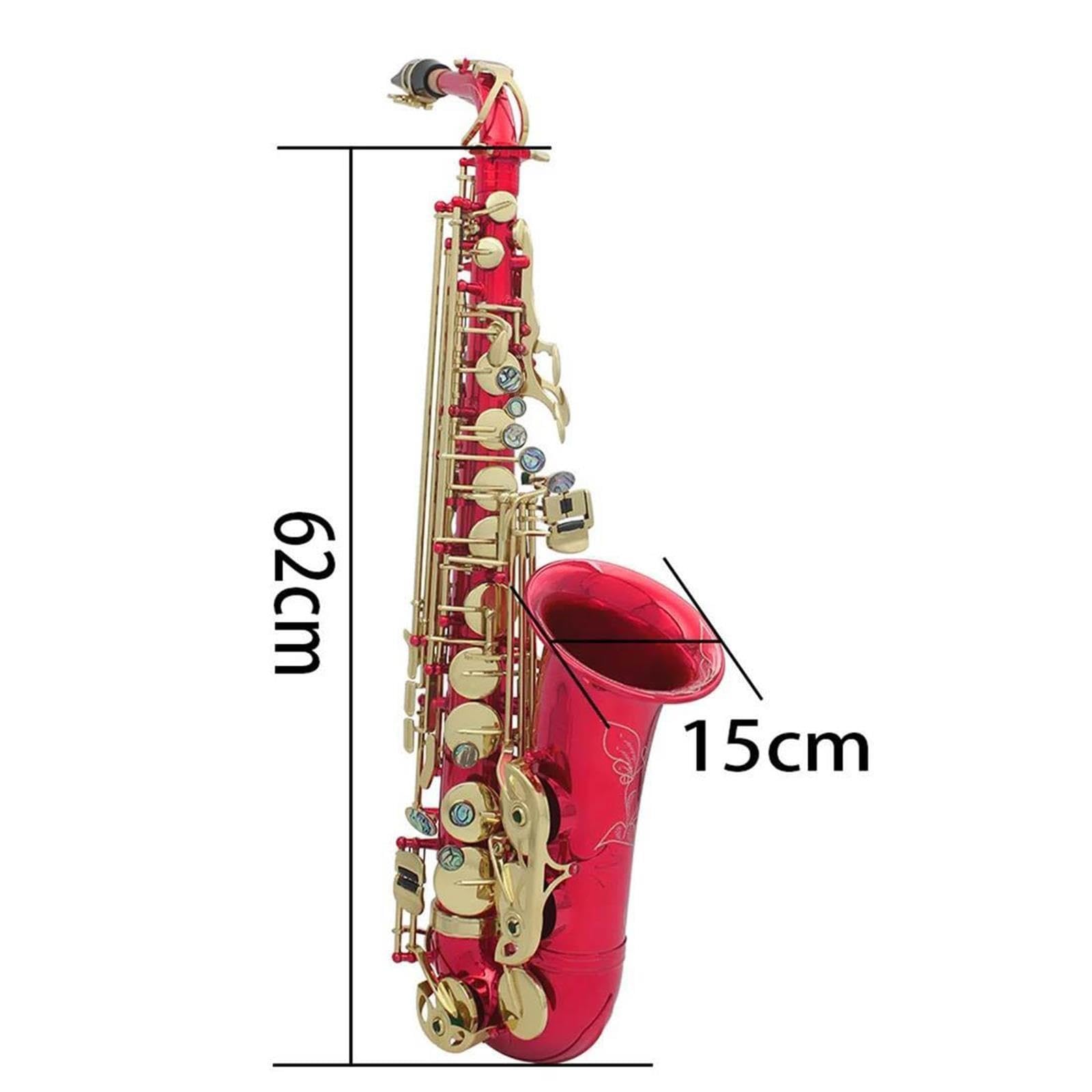 Saxofón Saxofón Alto Adulto Cuerpo Latón Rojo Mib