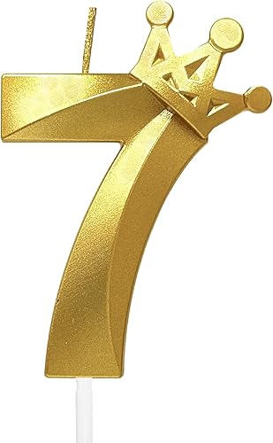 Miniatura 74 de Blue Number 4 Birthday Cake Candle, 3D Shape Crown Birthday Number Candle, 4th Birthday Party Blue Theme Cake Topper Decorations (Blue 4)