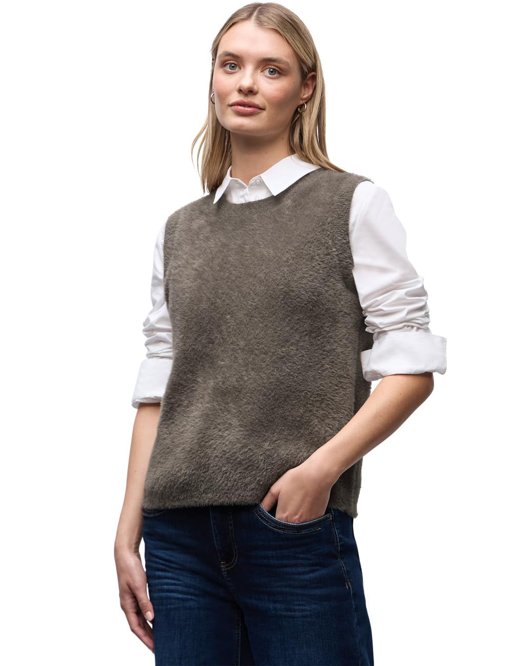 Street One Damen Ärmelloser Pullover