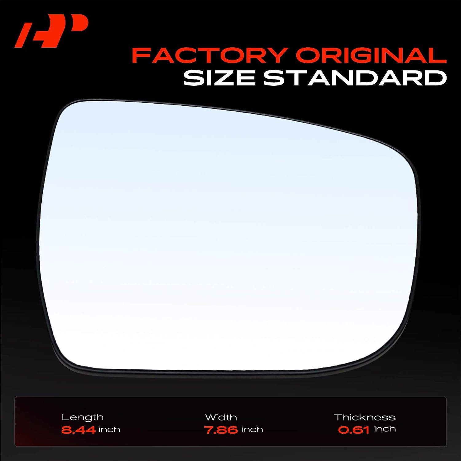 A-Premium Right Passenger Side Non-Heated Mirror Glass with Backing Plate Compatible with Nissan Rogue 2014-2020, Frontier 2022-2024, Murano 2015-2024, Pathfinder 2017-2020 - Convex Mirror