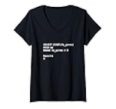 Womens Funny SQL Programming Joke Developer Gift V-Neck T-Shirt