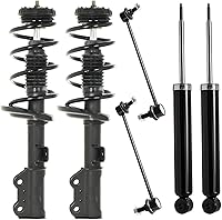 Vista 55 de Detroit Axle - Kit de suspensión de 6 piezas para Chevy GMC Silverado Sierra 1500 2007-2013 [sin suspensión electrónica] Puntales delanteros, barras