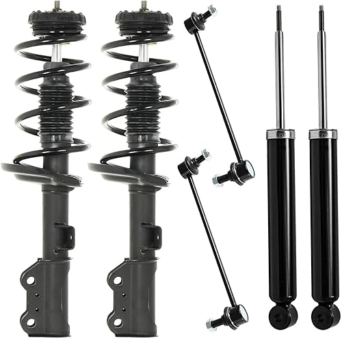 Miniatura 59 de Detroit Axle - Kit de amortiguadores de 6 puntales para Chevrolet Cruze Volt 2011-2012, puntales delanteros con resortes helicoidales barras