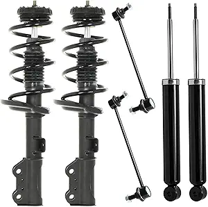 Detroit Axle 6pc Suspension Kit — Front Struts w/Coil Springs Rear Shocks & Sway Bar Links for 2010–2016 Cadillac SRX