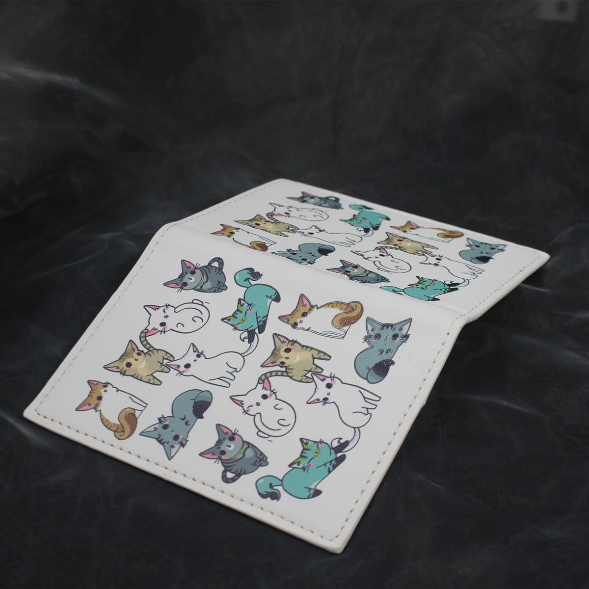 Cute Cats Passport Cover Women Kitty Passport Horder PU Leather Travel Cat Passport Book Holder (Cat 52D) image 5