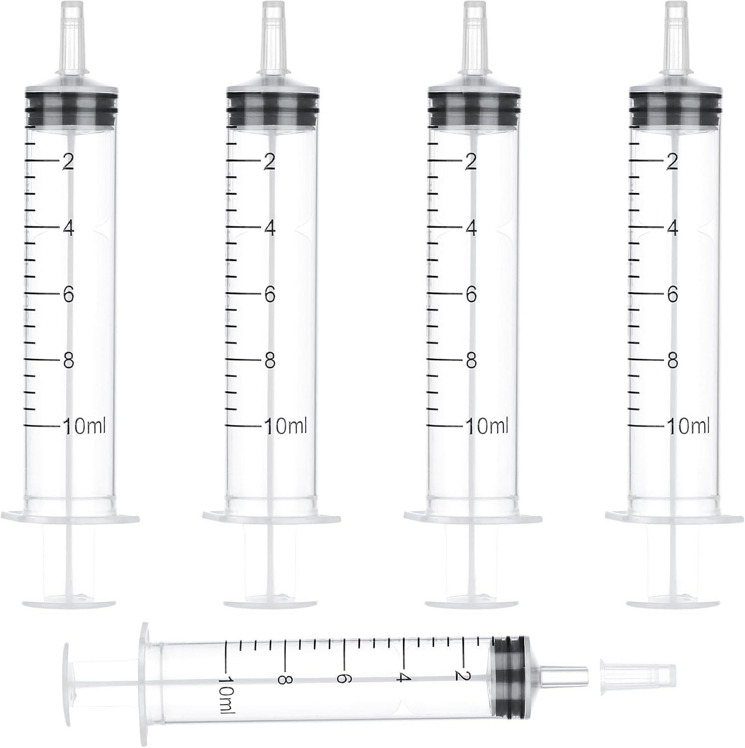 10 Pack 60mL Plastic Syringes for Liquid - Large Syringe Without Needle for Liquid, Measurement & Scientific Labs