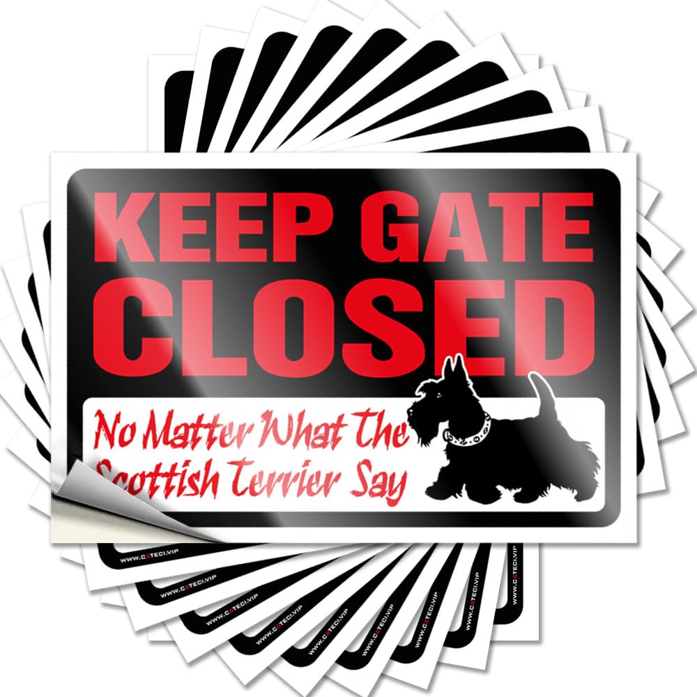 Keep Gate Closed No Matter What The Scottish Terrier Say Water Retro - Rustic Funny Sticker Self Adhesive Sticker(12X18CM)