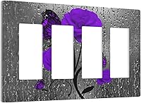 Vista 34 de Cubierta de interruptor de luz rosa brillante con purpurina de 1 banda, sin dispositivo, placa de pared en blanco decorativa para adolescentes