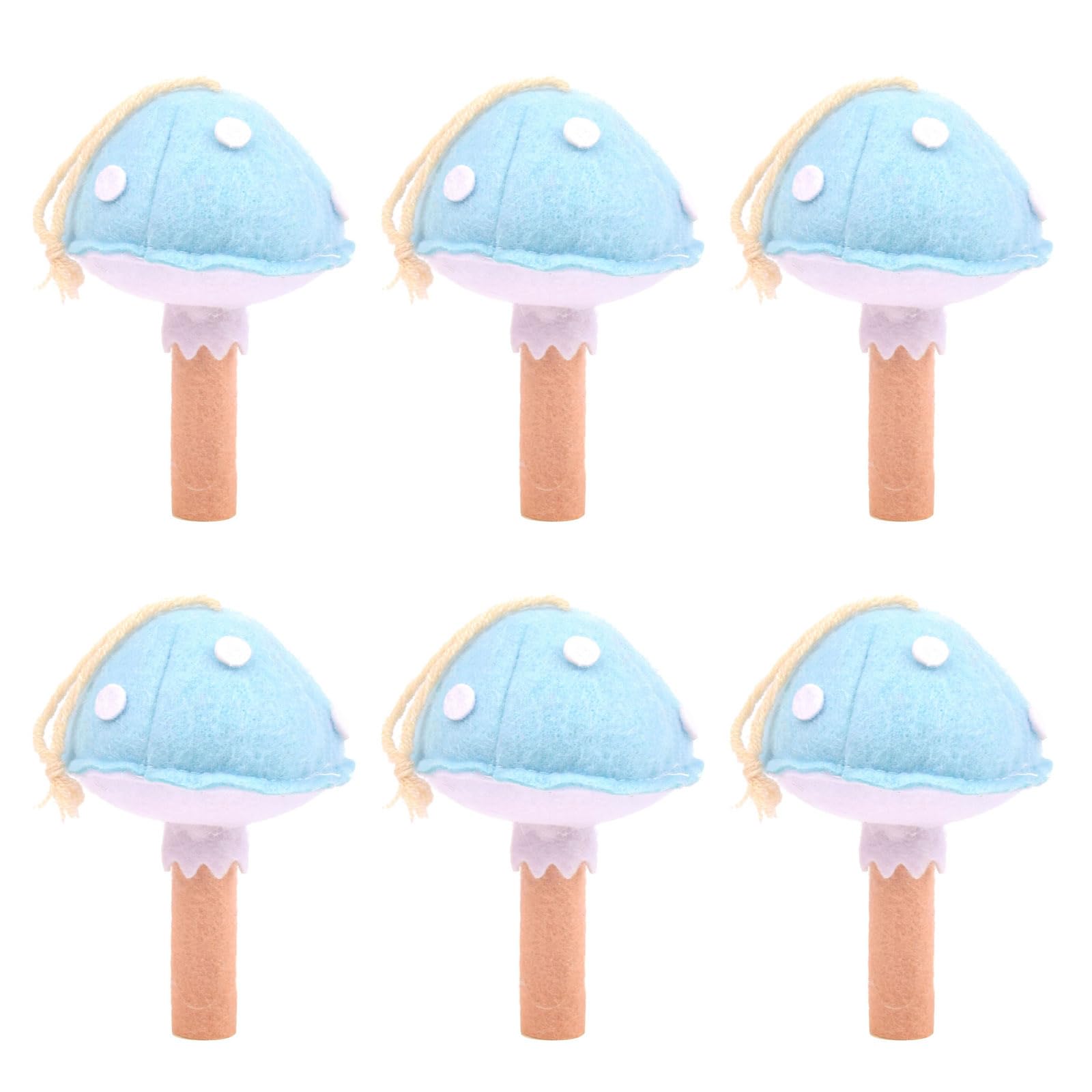 Yhplxyuus Of 6 Wools Felts Mushroom for Garlands Decorations Felts Mushroom
