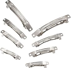 100Pcs Iron Blank French Barrette Hair Clip 4 Sizes 39/51/59/78mm Long Platinum for DIY Hair Accessories Making
