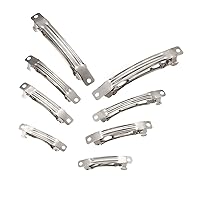 Vista 13 de 100 pinzas de pelo de cocodrilo negro, 5 tamaños, pinzas de metal para el cabello, horquillas de una sola punta para lazos para el cabello