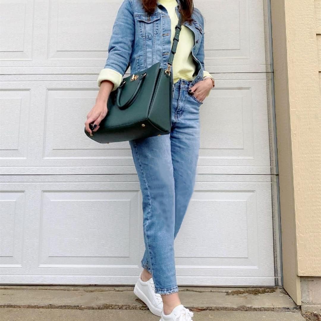 Dasein Women Handbags Purses Ladies Work Purse Satchel Tote Top Handle Shoulder Bags with Matching Clutch - Image 2