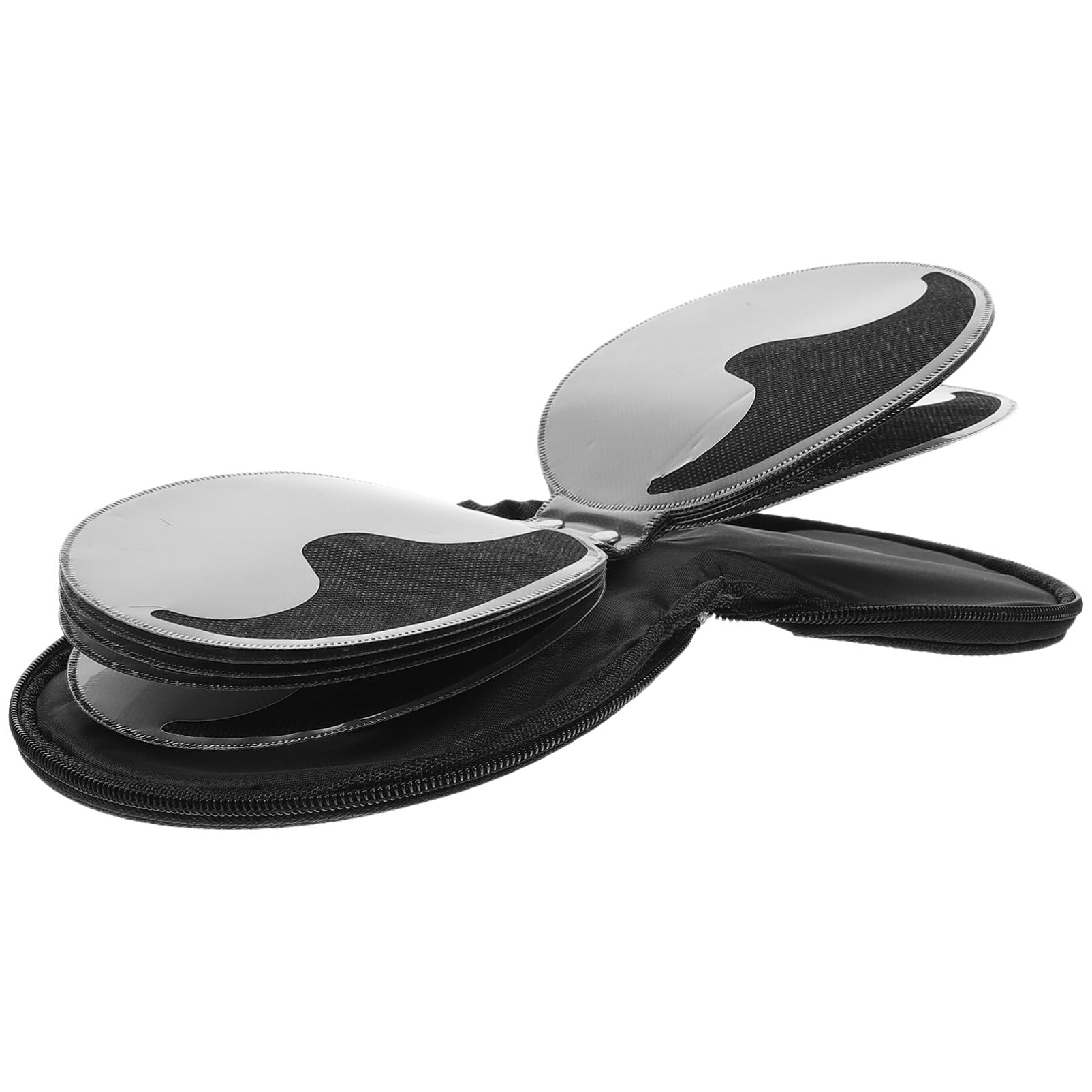 Veemoon Car CD Bag Home Dvd Round Purse Zip Binder Booklet Case Binder Cloth Wallet CD Storage Case Home CD Bag Home CD Case Dual Purpose Grey Disc Bag Oxford Cloth Zip Around Wallet