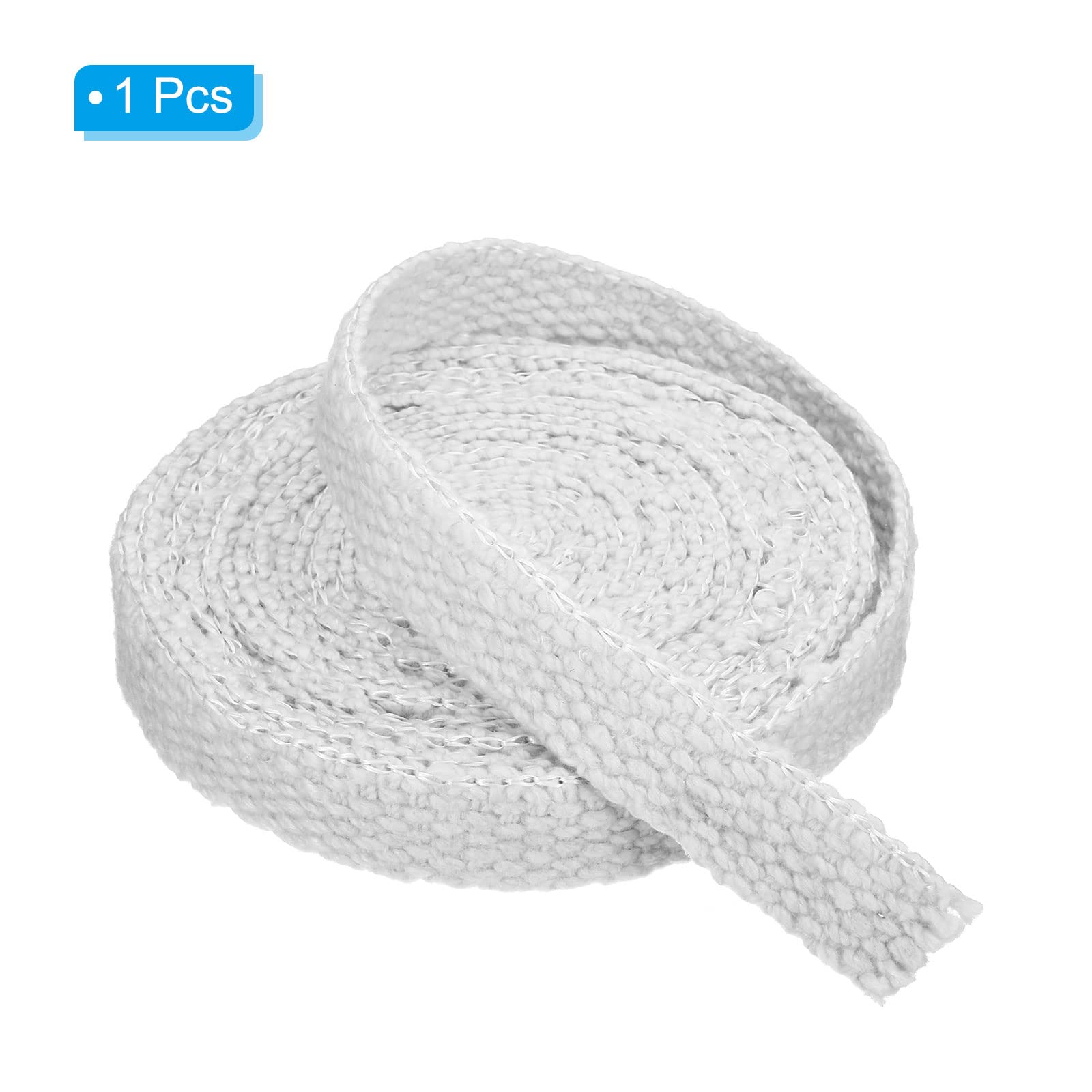 PATIKIL 1"x1/8"x283" Wood Stove Gasket, Ceramic Fiber Flat High-Temperature Resistance Seal Rope for Stoves Fireplace Door White - Image 3