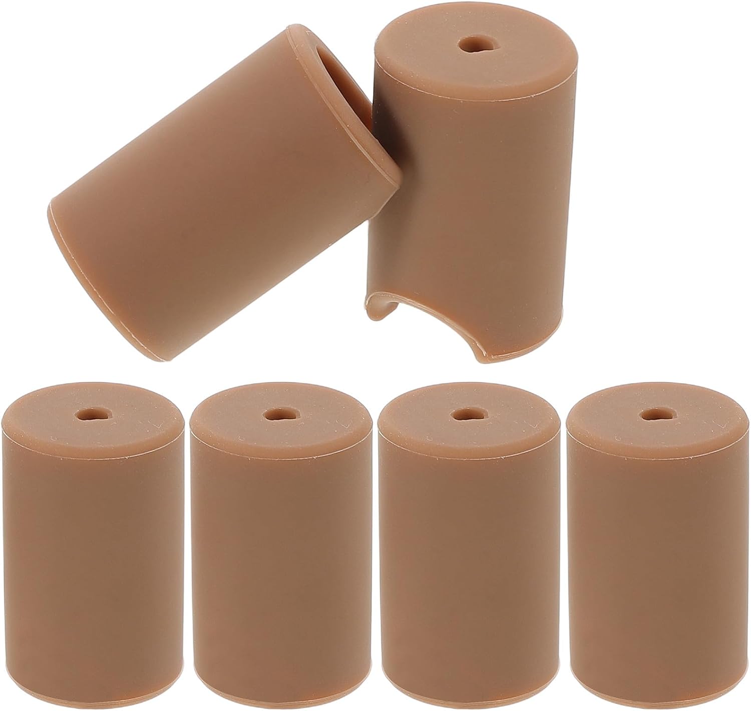 6pcs Brown Silicone Corner Protectors for Furniture Drawer Bumpers Cabinet Handle Protectors Safety Edge Guards for Home Childproofing